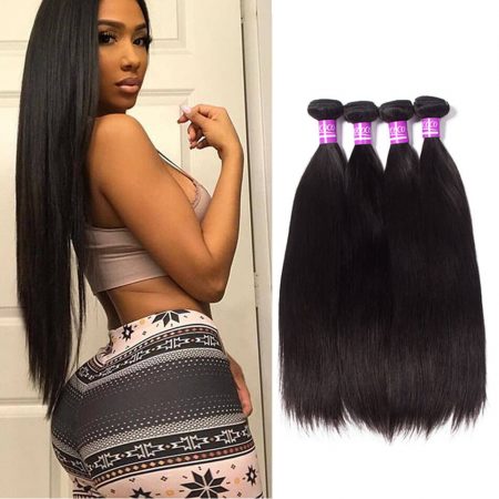 Peruvian Straight Human Hair Weave 4 Bundles Virgin Human Hair Weave