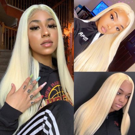 613 Blonde 4x4 Closure Straight Hair Wigs