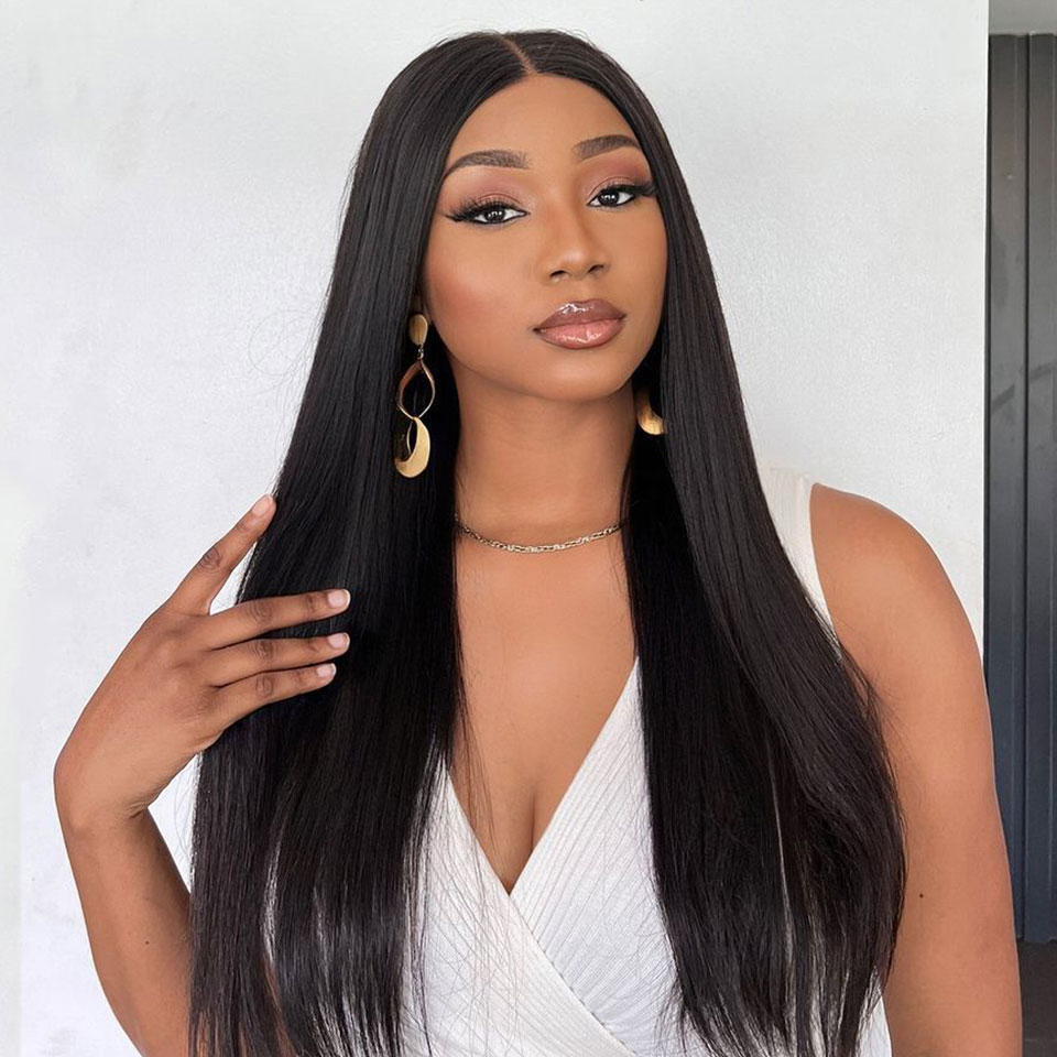 Glueless Airy Cap Upgraded 5x6 Pre Cut HD Lace Wig Straight Wear Go Wig