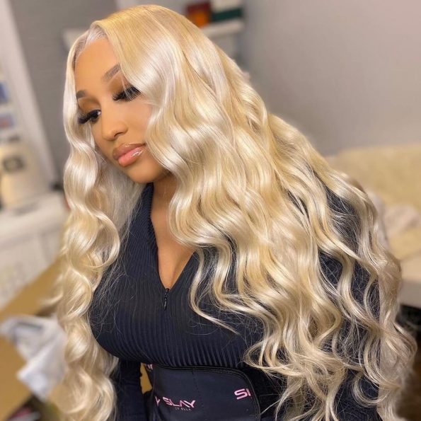 Body Wave Blonde Wig With Natural Hair Line