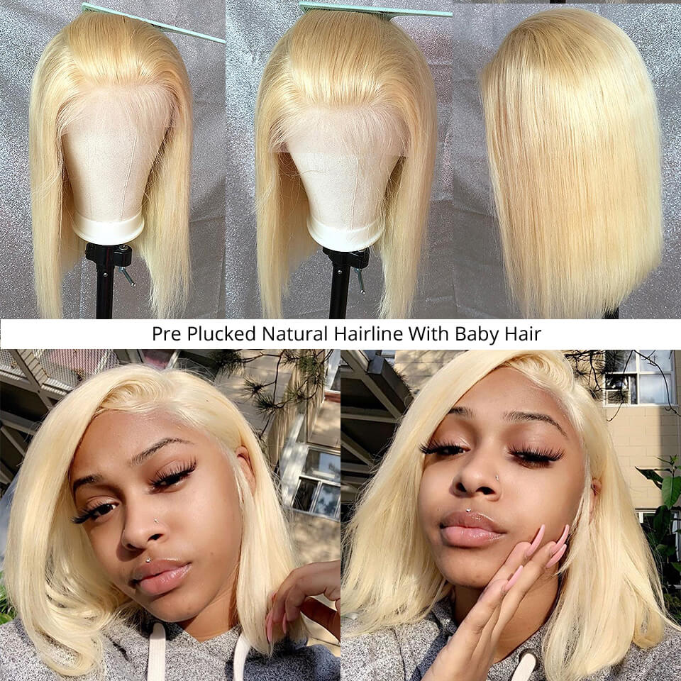 short blonde wig