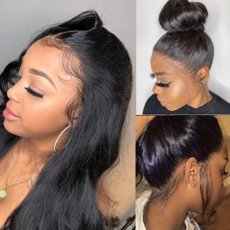 Natural Looking Wigs Body Wave 360 Lace Frontal Wigs With Baby Hair