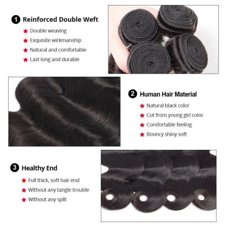 human virgin hair body wave bundles