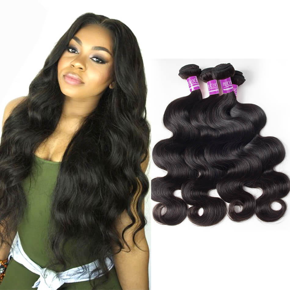 Peruvian Body Wave 4 Bundles Virgin Human Hair Mscoco Hair