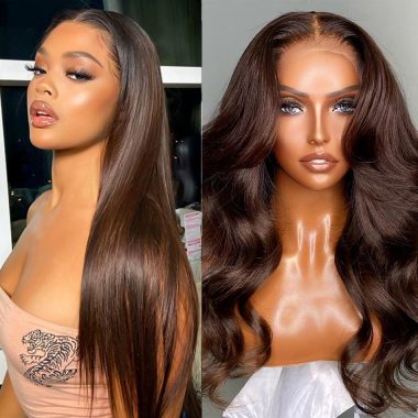 Glueless Brown Wig #4 Colored 13x4 Brown HD Lace Frontal Wigs