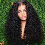 150200 Density Affordable Price Closure Wigs In Curly Hair