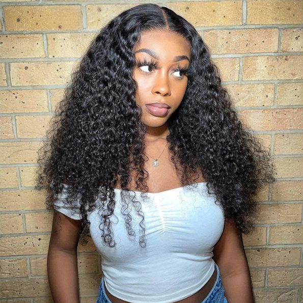Mscoco Hair Lace Front Curly Human Hair Wigs