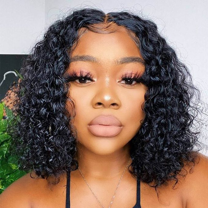 short curly hair bob