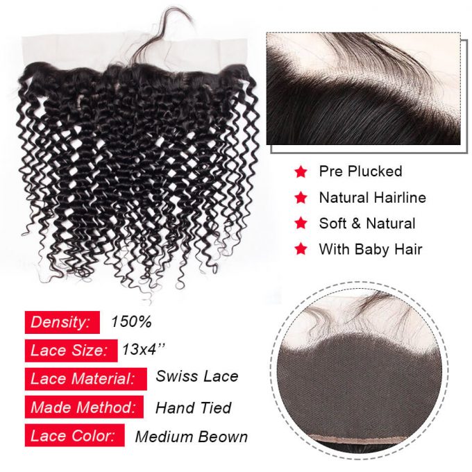 curly hair lace frontal