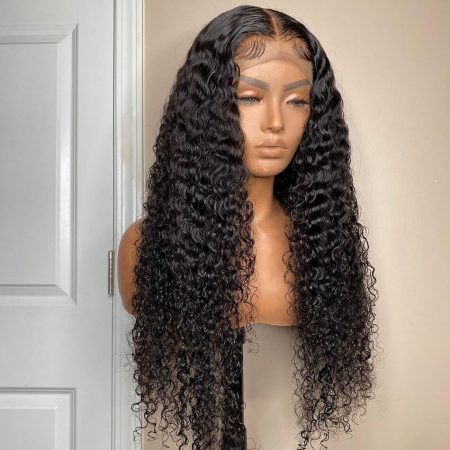 curly hair closure wig