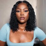 curly human hair bob wig