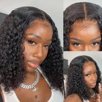 Kinky Curly Lace Front Wigs Bob Short Hair