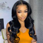 body wave lace wig with natural hairline