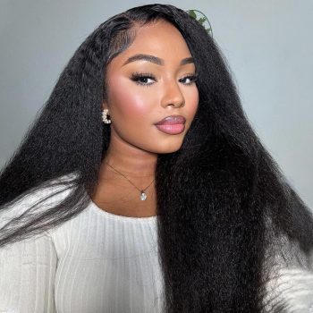 Bleached Knots Glueless Wig Pre-Cut 6×5 HD Lace Kinky Straight Wigs