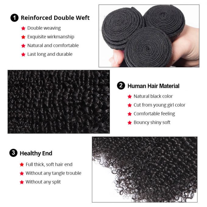 kinky curly hair bundle