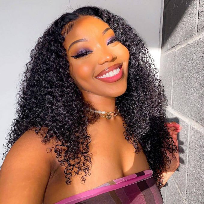 kinky curly human hair