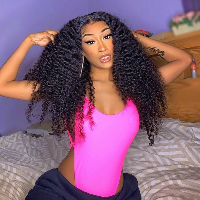 kinky curly human hair