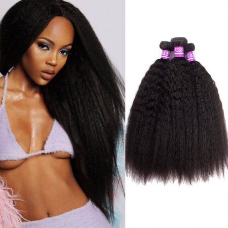 Indian Kinky Straight 3 Bundles Hair Brazilian Virgin Human Hair