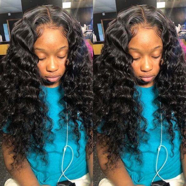 Pre Plucked High Density Loose Deep Wave Wig
