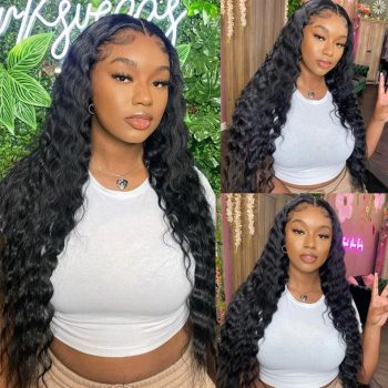 Loose Deep 13×6 HD Lace Front Wig Glueless Human Hair Pre Plucked & Bleached 220% Density