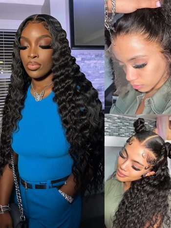 Pre-bleached Knots Glueless Loose Deep Wave 13x4 13x6 HD Lace Frontal Wig | Real HD Wig