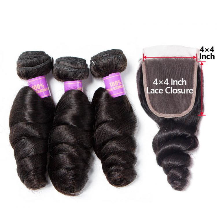 loose wave hair bundles with closure
