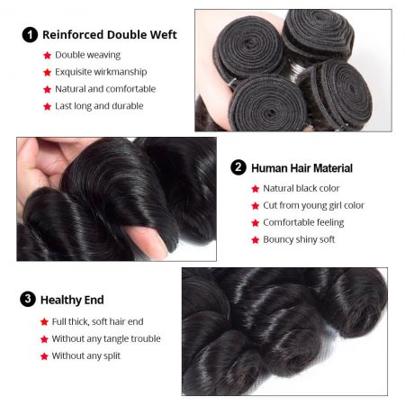 loose wave human hair bundles