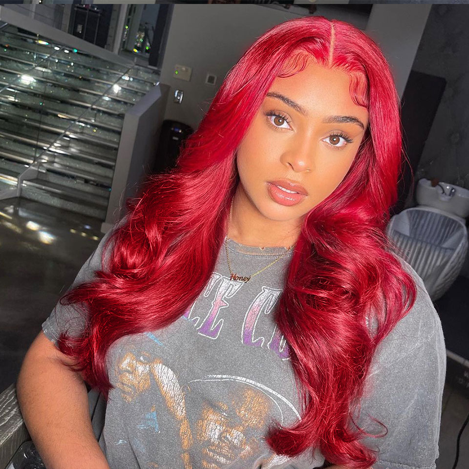 Red Lace Front Wig For Sale