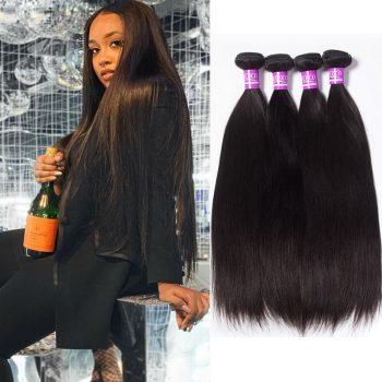 Brazilian Straight Human Hair 4 Bundles Virgin Human Hair Weave