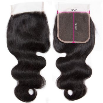 Mscoco Human Hair 5x5 Body Wave Lace Closure Bleached Knots With Baby Hair