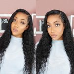water wave pre plucked lace wig