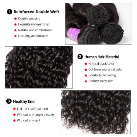 water wave human hair bundles