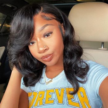 Short Human Hair HD Lace Wigs 6x5 13x4 Glueless Loose Body Wave Wig