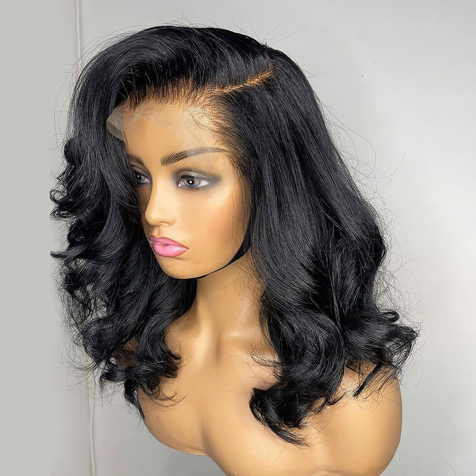 lueless Short Lace Frontal Wig 13×4 Lace Size In New Body Wave Texture