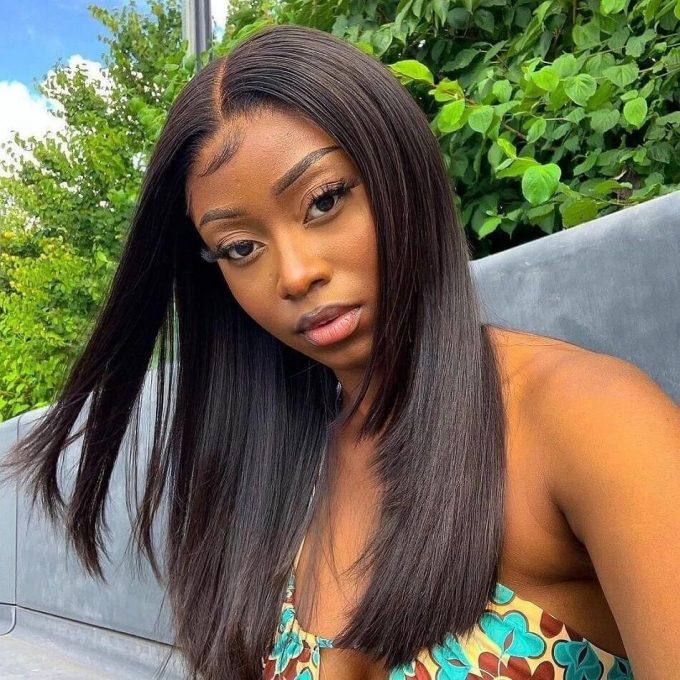 layered cut straight wig