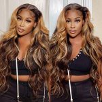 Blonde Highlights Body Wave Highlight Lace Front Wig