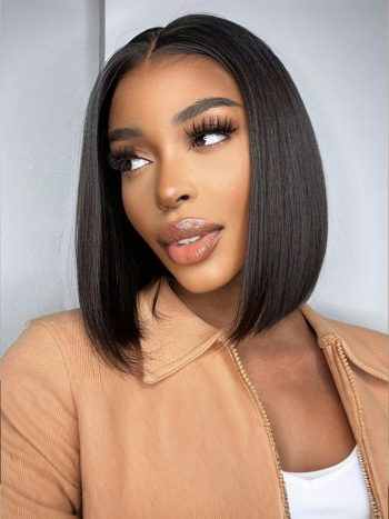 Glueless Short Bob Wig 6x5 13x4 HD Lace Frontal Wig Straight Hair 180% Density