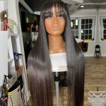 5x5 13x4 Lace Wig With Bangs Real Human Hair Wig