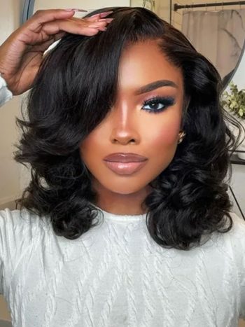Glueless Short Loose Body Wave Wig 6x5 Pre Cut HD Lace Wig 180% Density