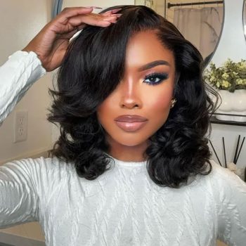 Glueless Short Loose Body Wave Wig 6x5 Pre Cut HD Lace Wig 180% Density
