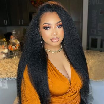Bleached Knots Glueless HD Lace Wig Kinky Straight 13x4 Full Frontal Wigs | Real HD Wig