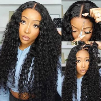 Pull & Go Glueless Wig Water Wave Ready To Go 6×5 13×6 HD Lace Human Hair Wig