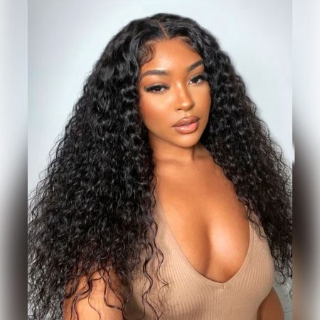Glueless Wigs Water Wave Bleached Knots 13x6 HD Lace Wigs Pre Plucked Hairline
