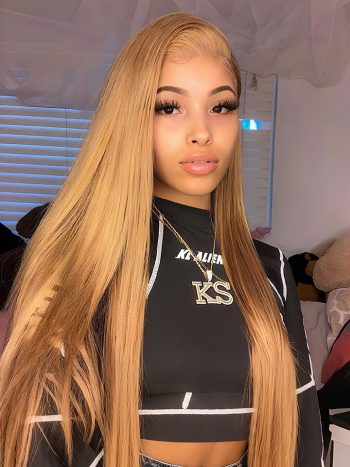 Glueless Honey Blonde #27 Colored HD Lace 6x5 13x4 Wig Straight Wigs