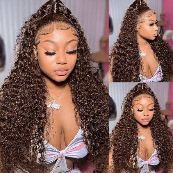 Brown 5x5 13x4 Lace Wig 180% Density
