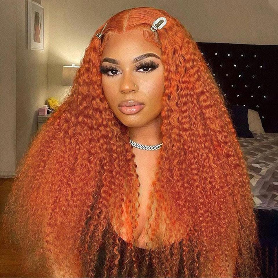 Real Human Hair Curly Wig With 180% Density, Time To Try New Color!