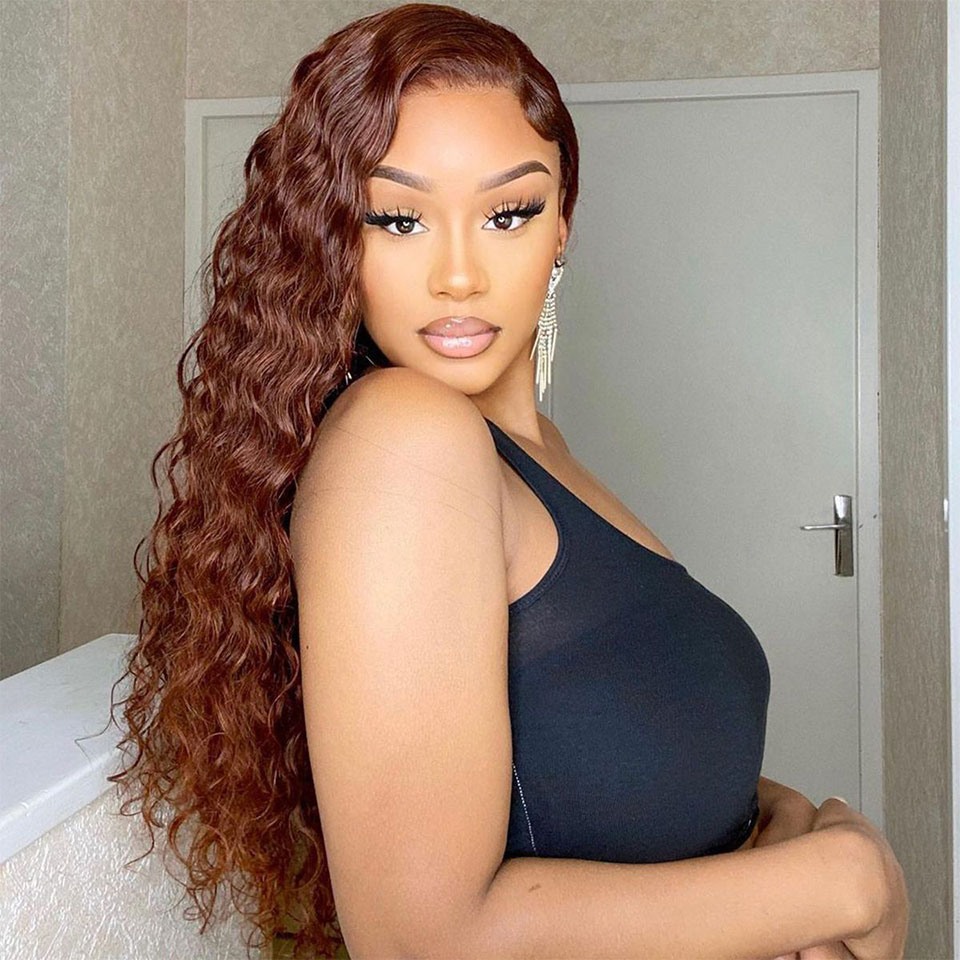 180 Density HD Lace Wig In Water Wave Hairstyle
