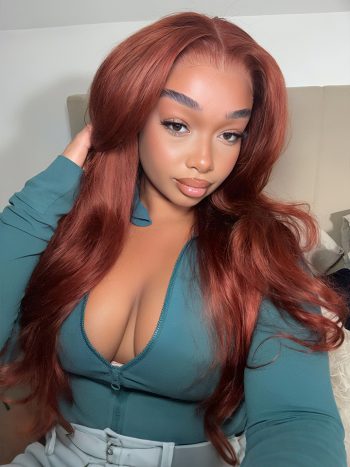 Body Wave 6×5 13×4 HD Lace Front Glueless Wig Reddish Brown Color Human Hair Wig