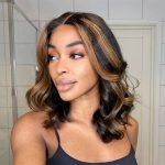Highlight 1B30 Lace Front Wig Barrel Curls Hair