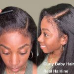 4C Edges Hairline Wig Kinky Straight 5x5 13x4 HD Lace Glueless Wigs